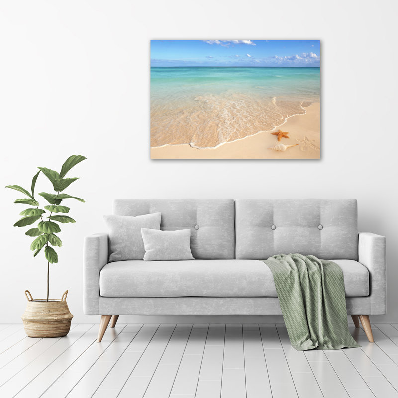 Starfish On The Beach - Wrapped Canvas Print