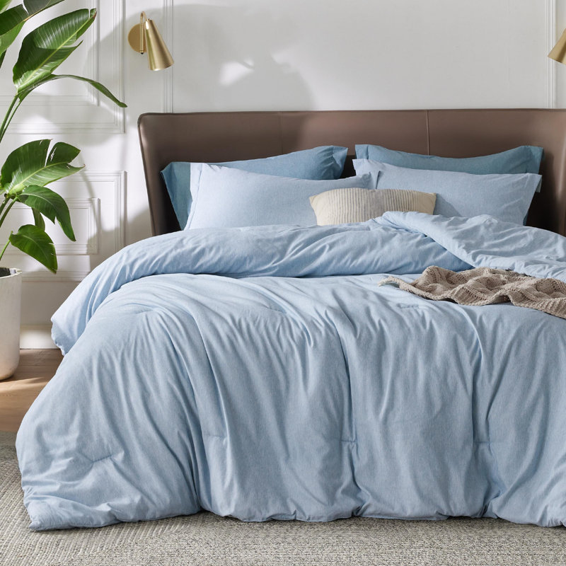 Polyester Standard Comforter, Full Comforter, Light Blue