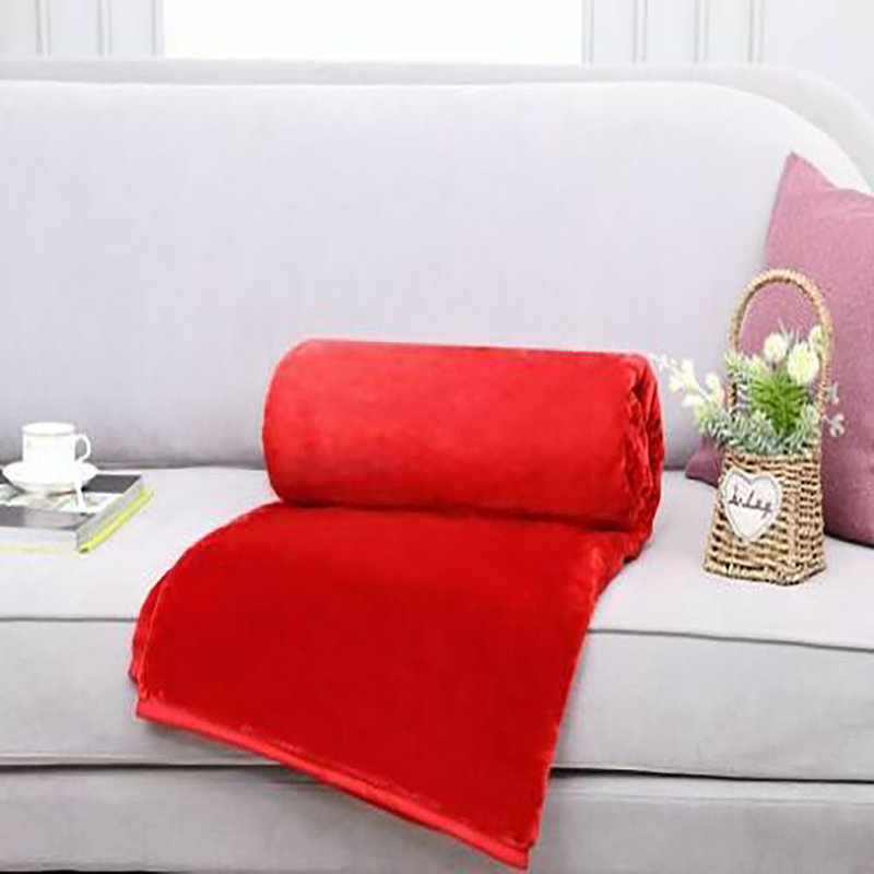 Erna Canora Grey Throw, Red, W200 x L240cm
