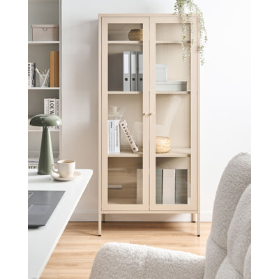 Blendi Glass and Steel 80 cm W Display Cabinet
