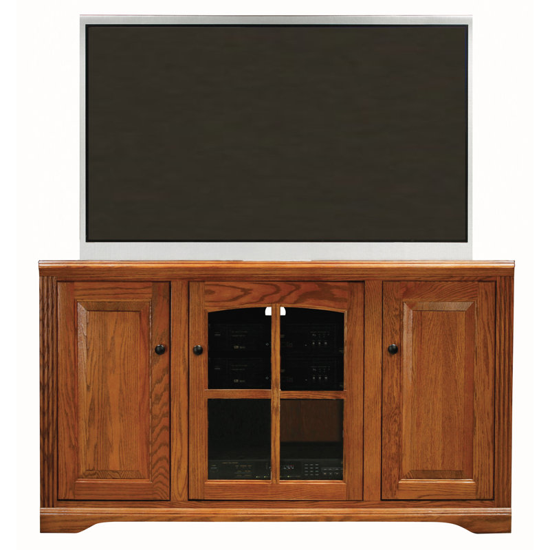 Rafeef Unfinished TV Stand for TVs up to 60", Medium Oak