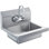 Lavabo commercial avec robinet, lavabo en acier inoxydable pour le lavage, petit lavabo, lavabo mural, lavabo utilitaire pour restaurant, cuisine, bar, garage et maison, 17 x 12,8 po