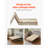 Twin Size Bunkie Board, 0.4 in Foldable Bed Board Slats with Connection, Wooden Mattress Support for Twin Size Bed, Support Under Mattress Boards, Ready to Use, 8 Piece, Burlywood-1716435377