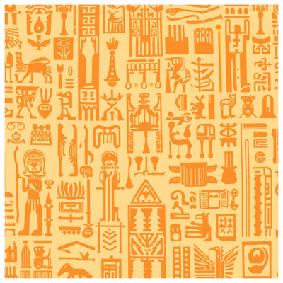 Egyptian Hieroglyphs Pattern Double Sided Throw Pillows