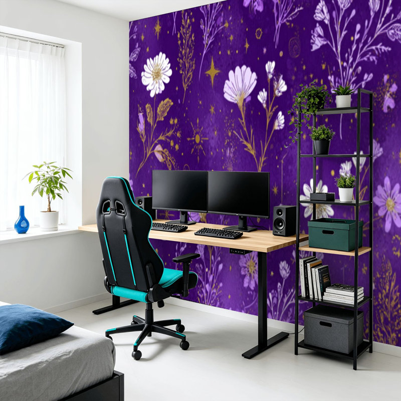 Papier peint adhésif auto-adhésif moderne pour la chambre à coucher L 69 po x l 96 po Peel and Stick