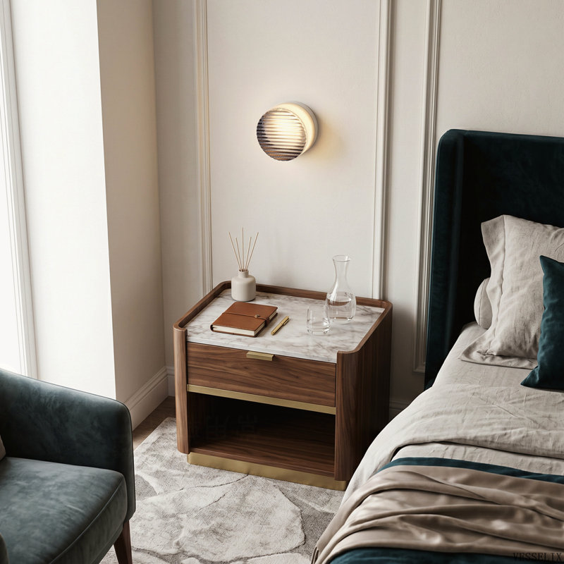 Lampe murale Minimalist, Style rayé - gris fumée