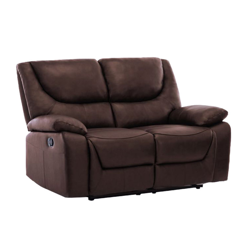 Candeloro Upholstered 60.5'' Reclining Loveseat, Brown Leather Match