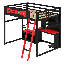 Lit mezzanine en bois avec bureau-1339748977