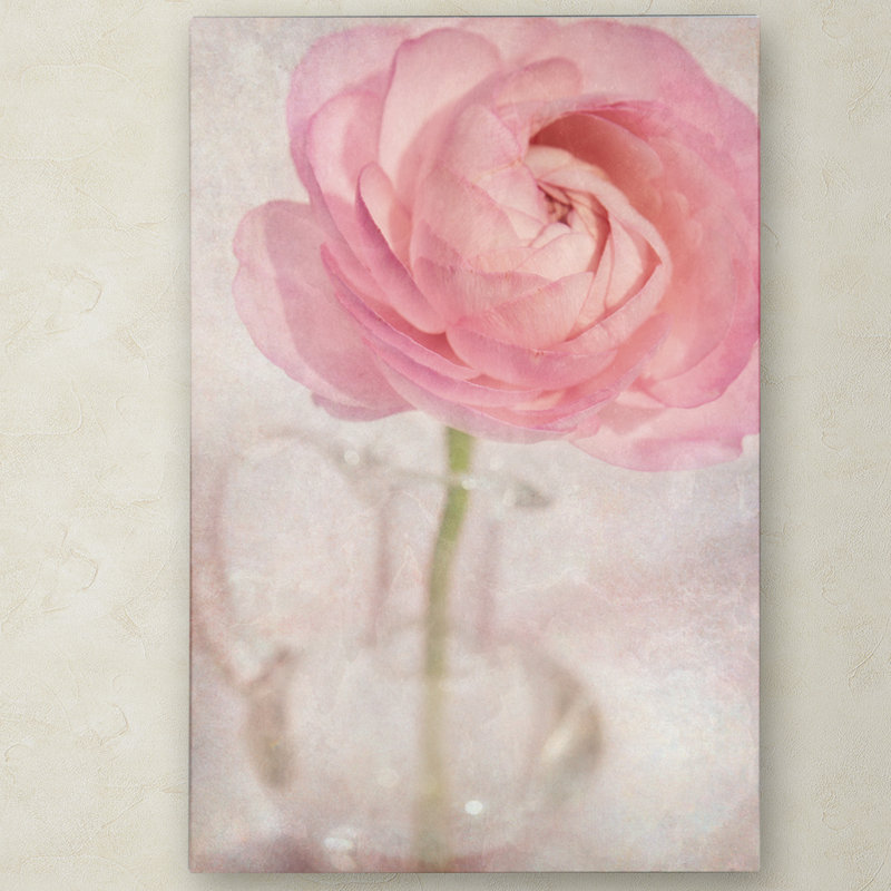 « single rose rose fleur », reproduction de photo sur toile tendue, H 19 po x l 12 po x P 2 po