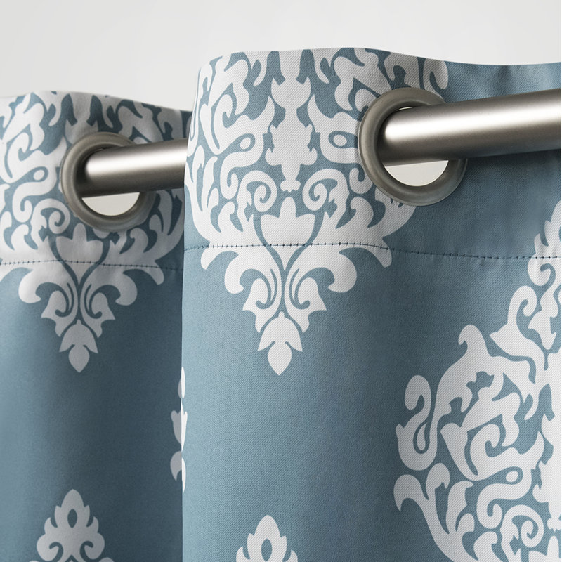 Emma-Anne Room Darkening Curtain Pair, 52"W x 84"L, Teal