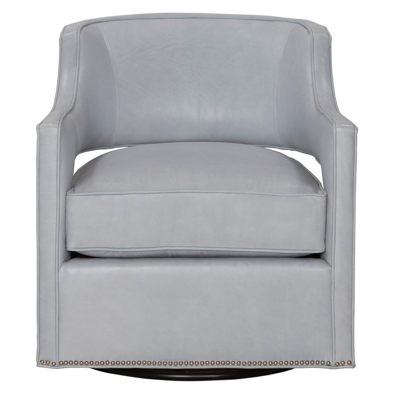 Fauteuil oscillant pivotant en cuir Phoebe, Colombe 1183, Fauteuil oscillant pivotant
