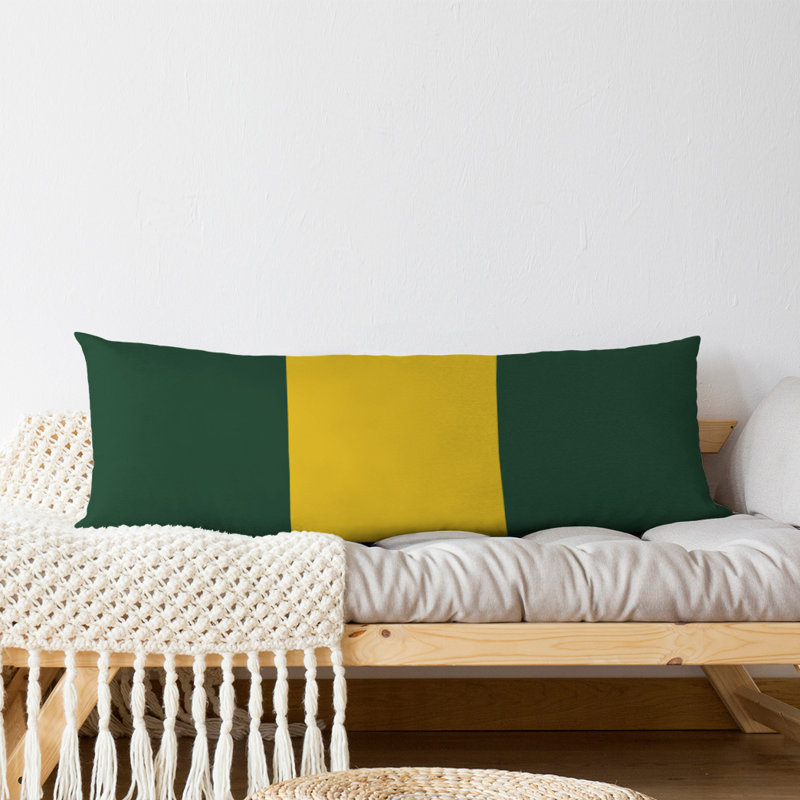 Abel Polyester Medium Pillow, Green/Yellow/Green
