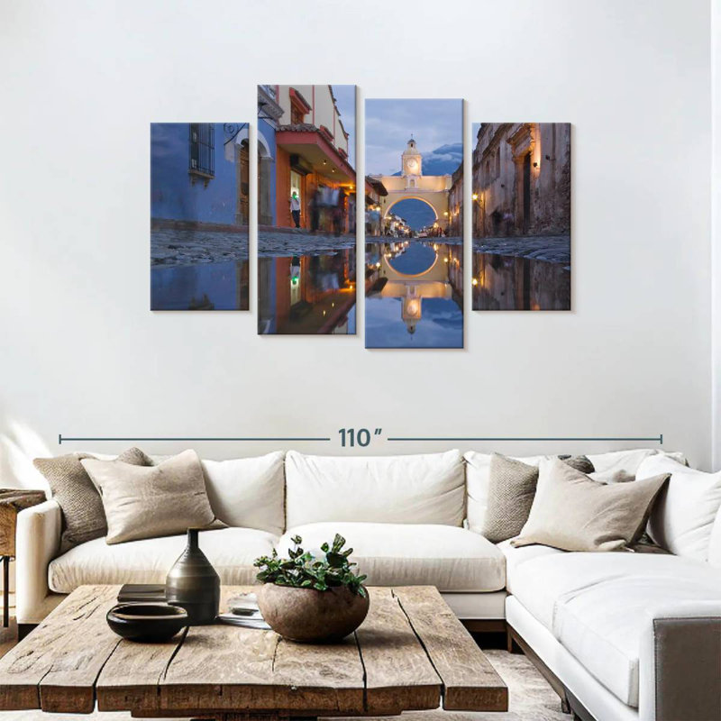 Nicci Antigua Street After The Rain, H 48 po x l 75 po