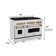 ZLINE Autograph Edition 48 in. Legacy Dual Fuel Range in Satin Steel w/ Accents