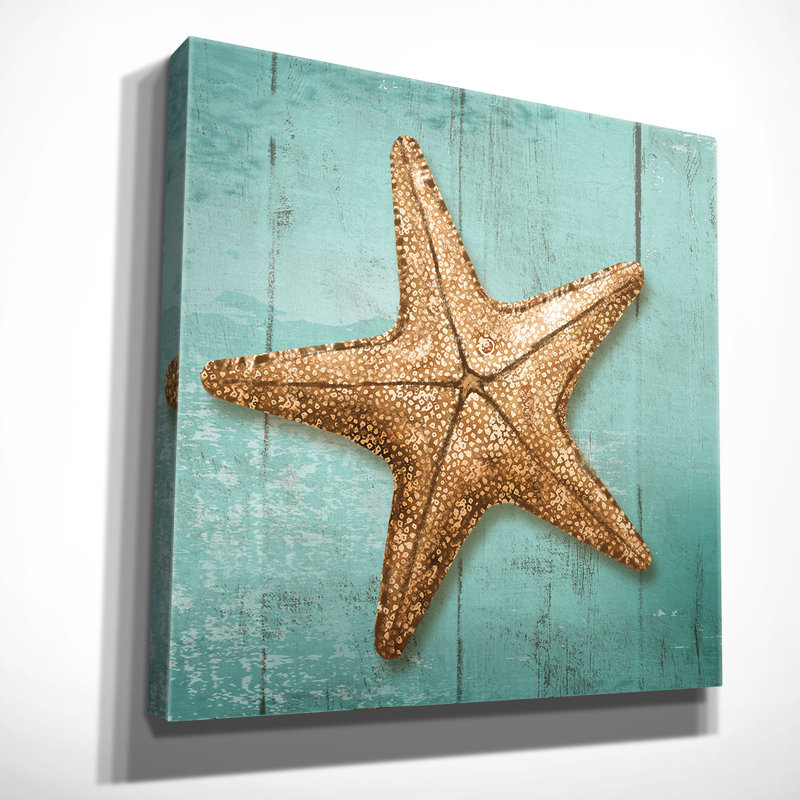 Reproduction d’art sur toile tendue, "étoile de mer" premium "par conrad knutsen, H 16 po x l 16 po x P 1,5 po