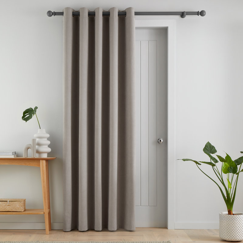 Wilson Blackout Thermal Curtains, 117cm Width x 137cm Drop, Olive Green, 2 Panels