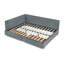 Structure de lit de jour en velours grand avec tiroirs de rangement et support de dossier-999509625