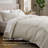 Bedsure Luxury Hotel Duvet Cover, 100% Cotton Rope Weave Bedding Set, Includes 1 Duvet Cove with Hidden Zipper & 2 Pillow Shams, Linen, Comforter Sold Separately-117599867-117599866