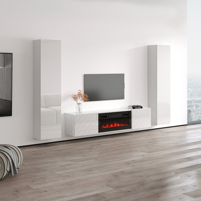 Meuble audio-vidéo Luxe FL-FL 103,6 po Luxe, Blanc