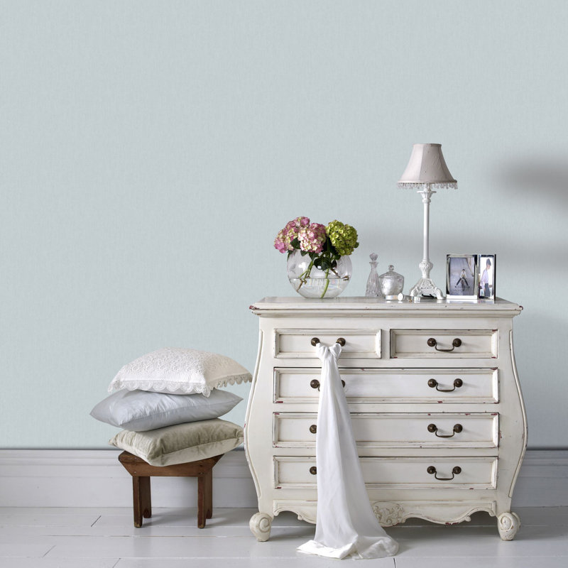 Superfresco Easy Calico Plain Fine Textured Wallpaper, Powdered Blue