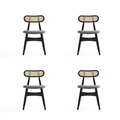 18.11'' H Woven Polycotton Upholstered Ash Side Chair