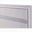 Lit double à panneau de style contemporain, bois d'hévéa massif blanc doux, tiroirs de pied de lit, mobilier élégant pour chambre à coucher résidentielle