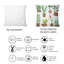 Rectangle, huit plantes d'intérieur en pot - Coussin décoratif imprimé traditionnel