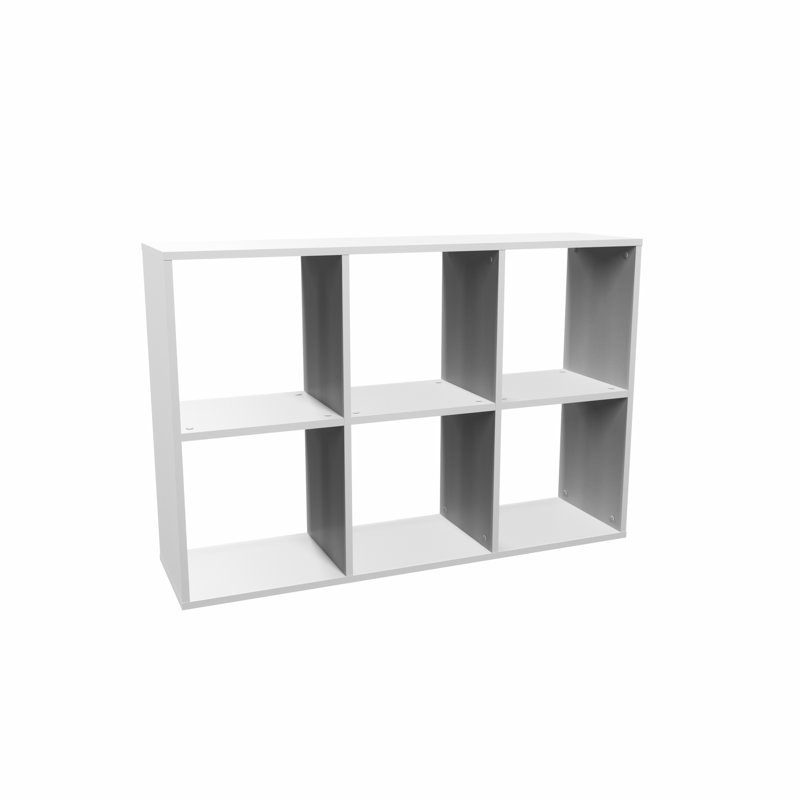 Loanne 75cm H x 110cm W Cube Bookcase, White