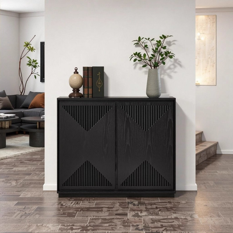 Armoire d'appoint Mid-Century, Noir