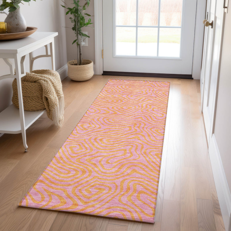  Machine Washable Indoor/Outdoor Chayden ACN1031 Brown Rug, Runner 2'3" x 7'6"
