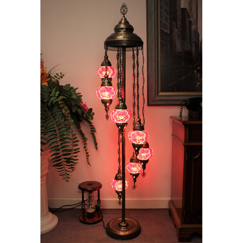 Flynn 165cm Lighting Floor Lamp, Antique Bronze, Red