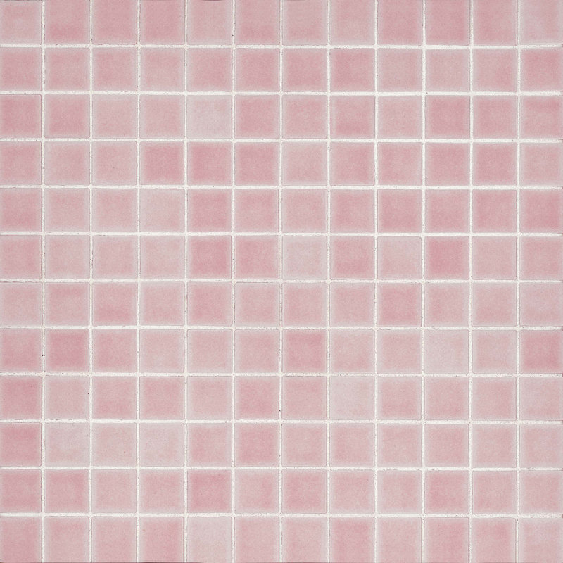 True 1" x 1" Porcelain Grid Mosaic Sheet Tile, Pink