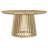 Trey 2Pc Round Coffee and End Table Set, Slatted Base, Mango Wood