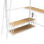 Lit mezzanine en métal avec bureau, tablettes de rangement et station de charge-672437146