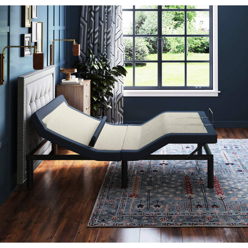 Os65 Adjustable Bed Base: Lumbar Support, Snore Preset, Folding Twin Xl Base With Head/foot Tilt, 3 Modes, Under Lightning &