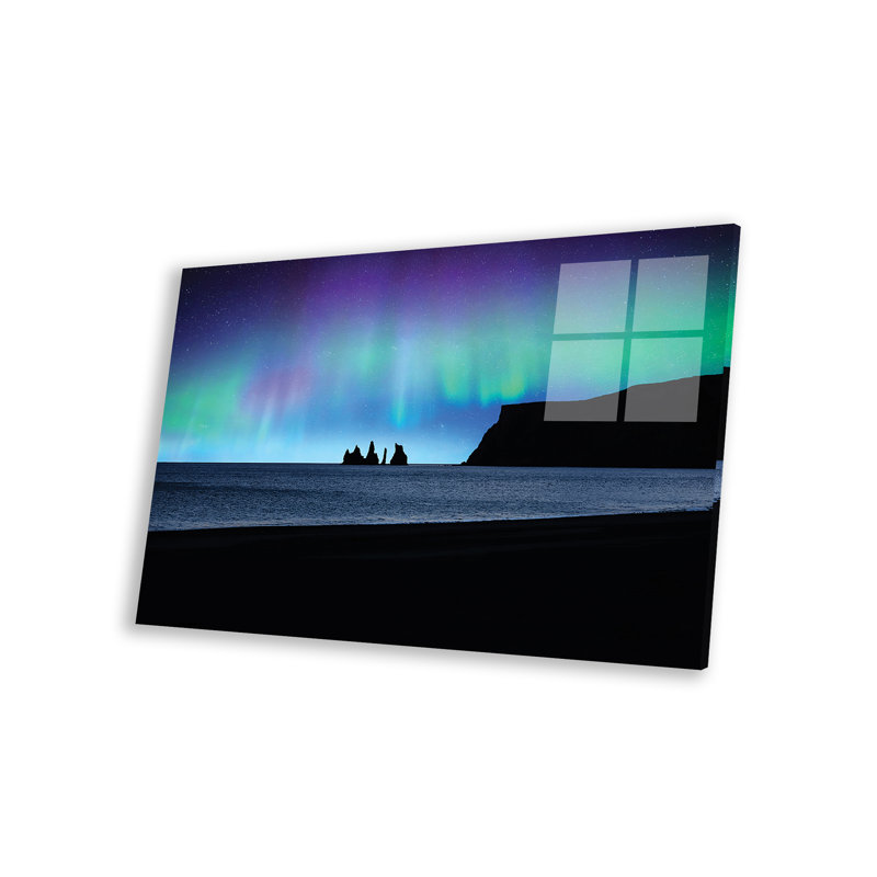 Vik sous les lumières, impression sur verre acrylique
