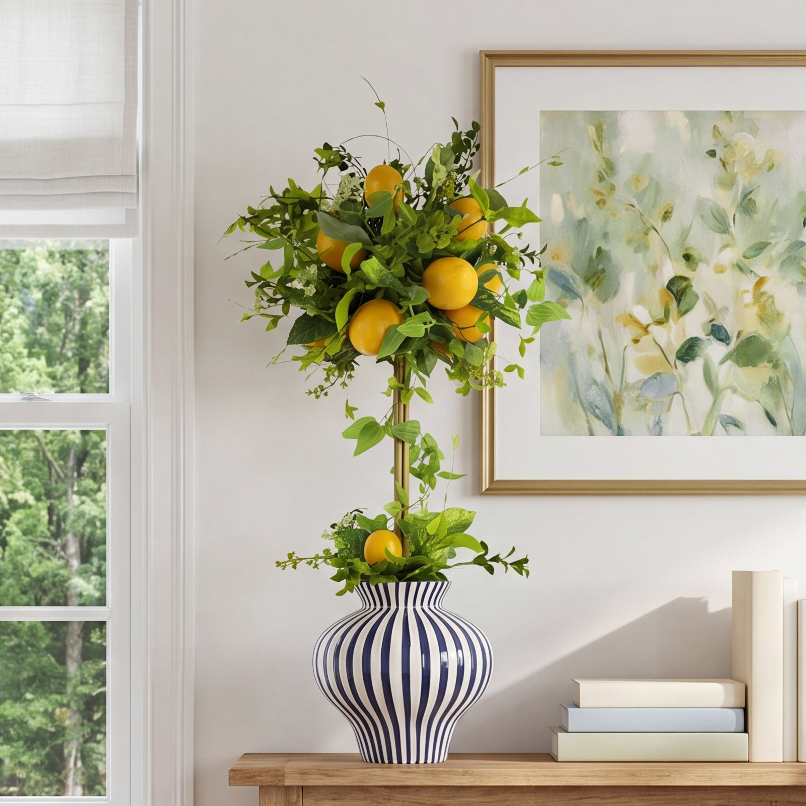 Artis 29'' Faux Lemon Topiary in Ceramic Decorative Vase
