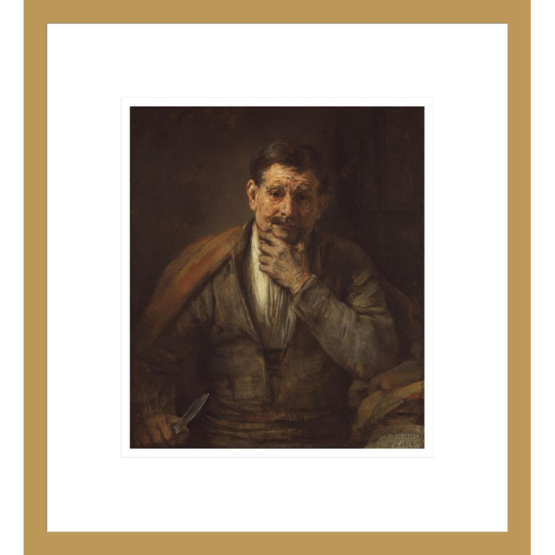 «St. Bartholomew» par Rembrandt van Rijn - Estampe numérique encadrée, H 15,03 po x l 13,75 po
