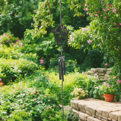 27" Long Frog With Gem Wind Chime