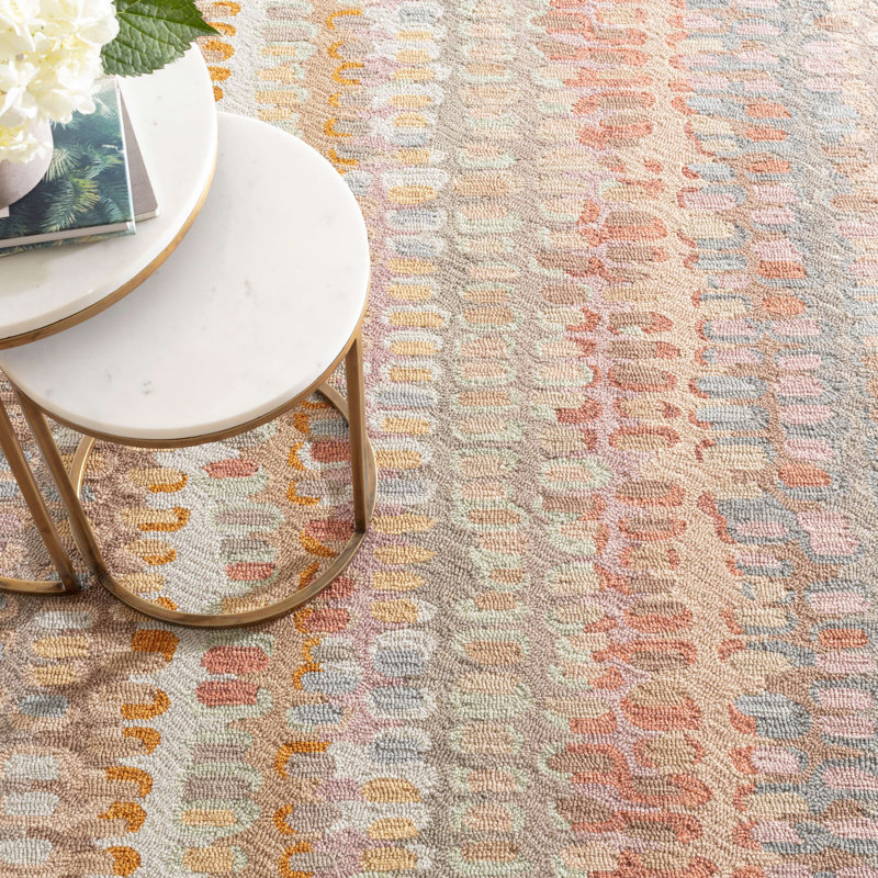 Paint Chip Stone Hand Micro Hooked Wool Rug, Rectangle 8'6" x 11'6"