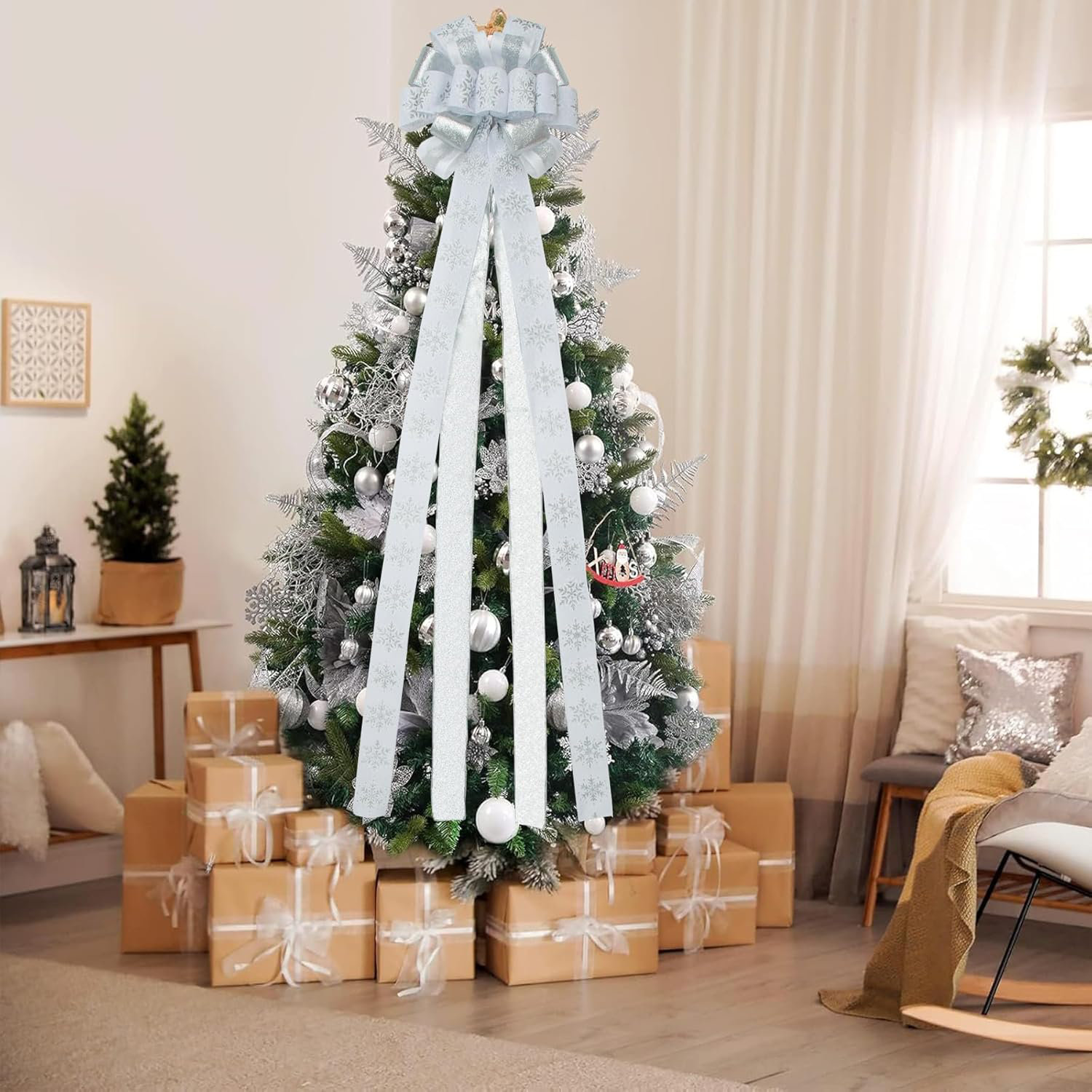 Clothink The Holiday Aisle® Solid Color Tree Topper | Wayfair