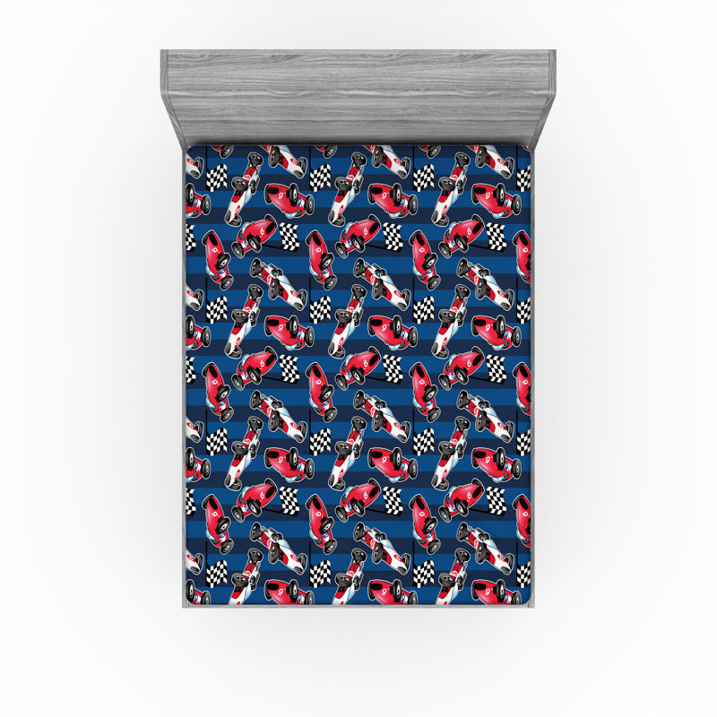 Ensemble de 2 drap-housse Ambesonne Cars, Drap-housse de taille très grand