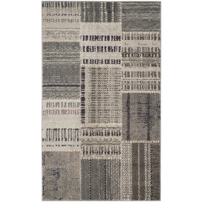 Mcdermott Geometric Hand Woven Area Rug, Rectangle 91 x 152 cm