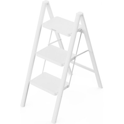 Escabeau pliable avec pédales larges