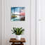 Wall mounted key box, Opens to the left, 30x30x5, Black, A magnificent landscape of waterfalls and rocky cliffs, 
