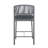 28" Outdoor Aluminum Counter Height Bar Stools with Footrest-1308693948