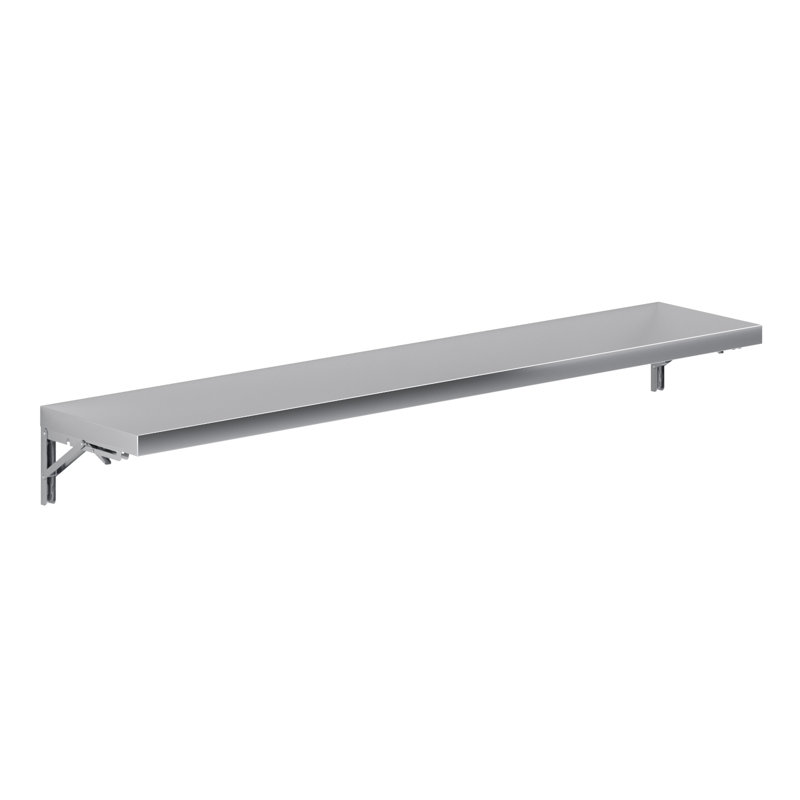 Tablette murale pliante en acier inoxydable 12 po x 60 po AmGood