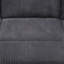 Ensemble de canapé inclinable en U gris foncé