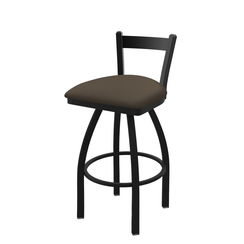 821 Catalina Low Back Swivel Bar Stool, Black Wrinkle, Canter Earth, Counter Stool (25" Seat Height)