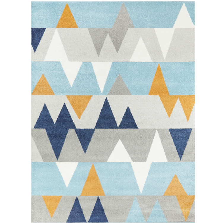 Camerynn Geometric Polypropylene Plastic Rug